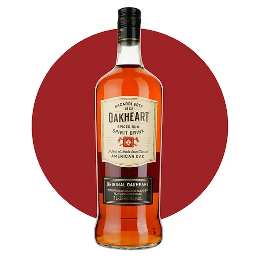 Набір: Вермут Martini Bianco 15% 1 л + Спиртний напій на основі рому Bacardi Oakheart Original 35% 2 л (1 л x 2 шт.) - фото 6