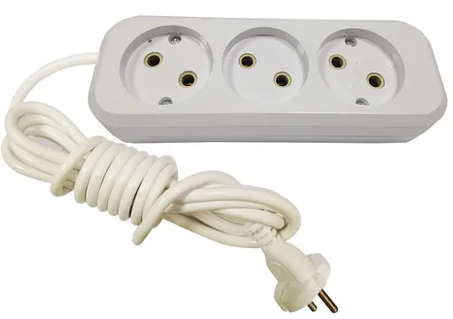 Удлинитель 1.5 метра 3 гнезда без заземления (проволока 100% медь) MODERN (18270) ТМ LUMANO - фото 1