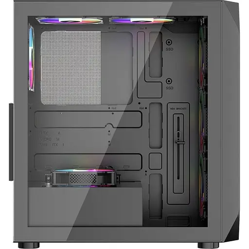 Корпус 1stPlayer AY7-BK-4F1 Black [134426] - фото 7