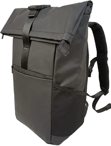 Прорезиненный молодежный рюкзак 18L Rolltop-Rucksack черный LS sum0028840 - фото 3