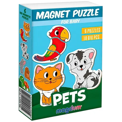 Набір магнітів Magdum Pets 6 звіряток ML4031-34 EN 
