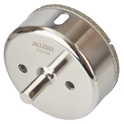 Свердло корончате Alloid Building Tools алмазне по склу та кераміці 75 мм (GS-50075) - фото 1