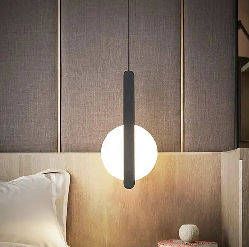 Сучасний мінімалістичний підвіс у чорному корпусі 42х20 см | Арт. AA 229 BK | Line F - фото 5