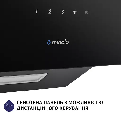Вытяжка декоративная наклонная Минола HVS 6224 BL 700 LED - фото 9