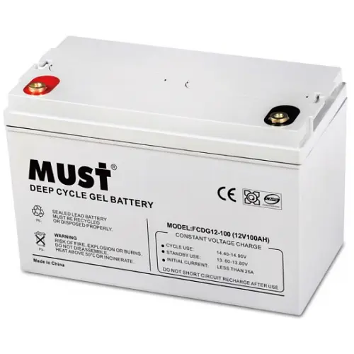 Аккумулятор Must FCDG12-200 12V 200Ah Deep cycle