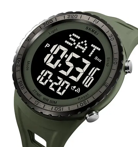 Годинник чоловічий наручний спортивний Skmei 2192 (Зелений з чорним) - фото 2