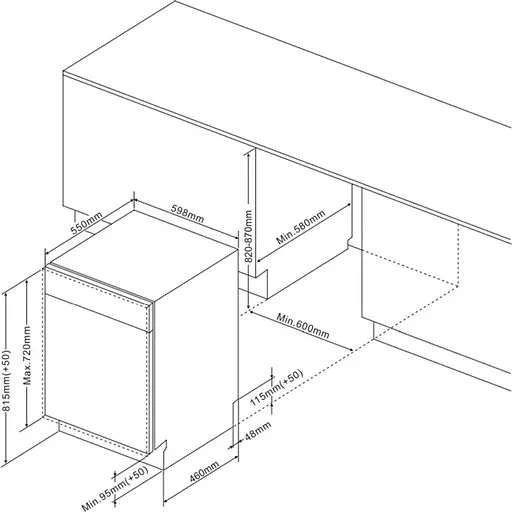 Посудомоечная машина Hansa встроенная, 12 комплектов A++, 60 см, белый - фото 9