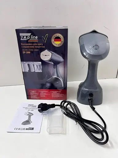 Ручний вертикальний відпарювач Zepline ZP-206 з керамічним покриттям 3000 Вт для одягу 4500 мл Сірий - фото 5