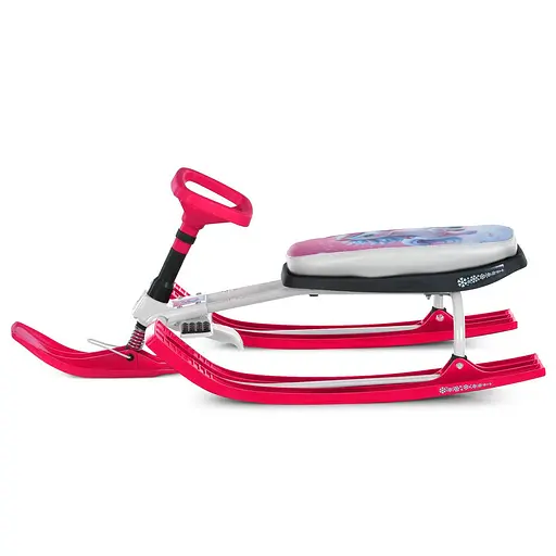 Снігокат MS 1778-10 Unicorn: Низька рама, м'яке сидіння з екошкіри 45х21см (2 положення), кермо, металопластик, біло-рожевий - фото 2