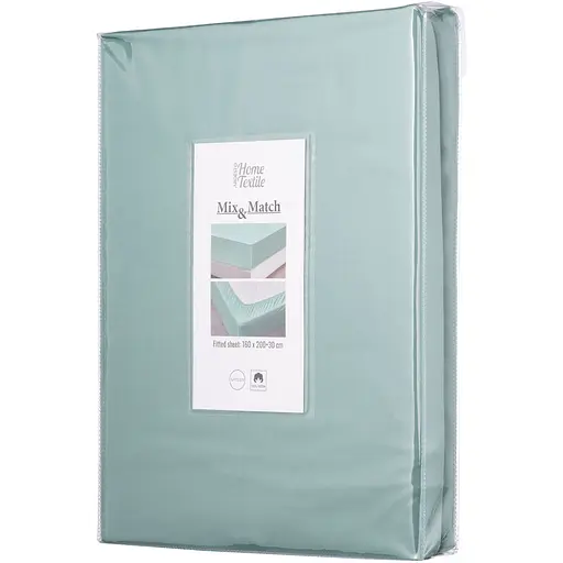 Простирадло на резинці Ardesto Mix&Match, 160х200+30см, 100% бавовна, сатин, шавлія (ART1620FSG) - фото 1