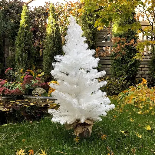 Ялинка Hvoya Premium лита в мішковині 90 см біла - фото 7