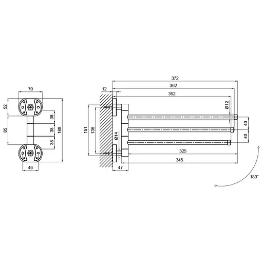 Тримач для рушника Lidz CRM -114.07.03 Хром - фото 2