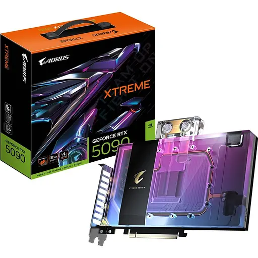 Видеокарта Aorus GeForce RTX 5090 XTREME WATERFORCE WB 32 GB (GV-N5090AorusX WB-32GD) EU [126322]