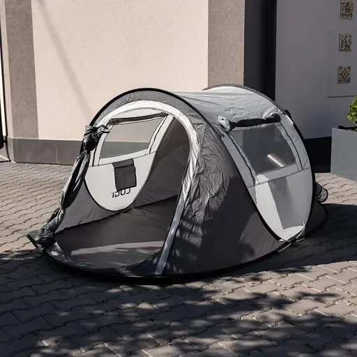 Палатка Lugi LU-030BE Pop-Up двухместная 245*145*100 см с автоматическим каркасом серый - фото 5