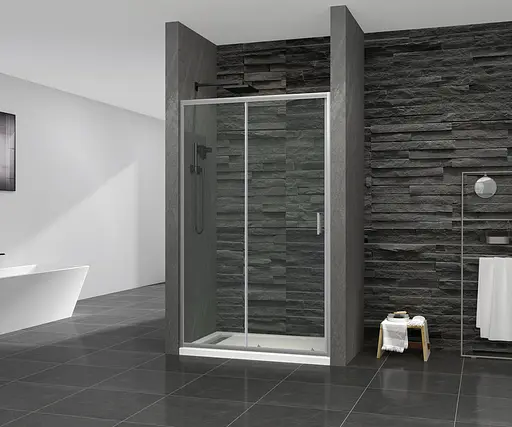 Дверь в нишу Mixxus Premium Diverse SD01-120x185-TR хром прозрачное стекло 5 мм MI6873, универсальная, прозрачная, хром - фото 5