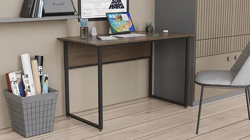 Компьютерный стол Ferrum-decor Коди 75x100x60 черный ДСП Дуб Сонома Труфель 16мм (FRD-103733) - фото 6