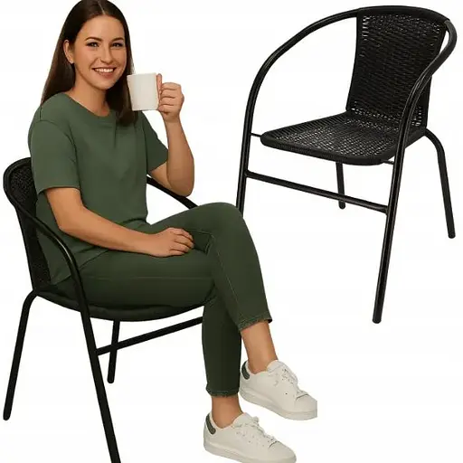 Садовое кресло Jumi Bistro New черный - фото 2