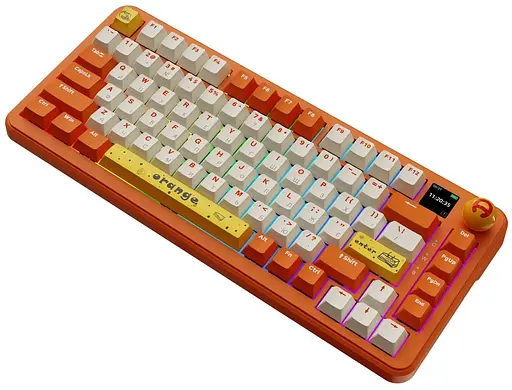 Клавіатура Ajazz AK820 MAX Avocado Switch Orange-White (AK820MAX-AS-OW) - фото 5