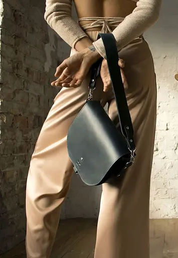 Жіноча шкіряна сумка Ruby L чорна - фото 8