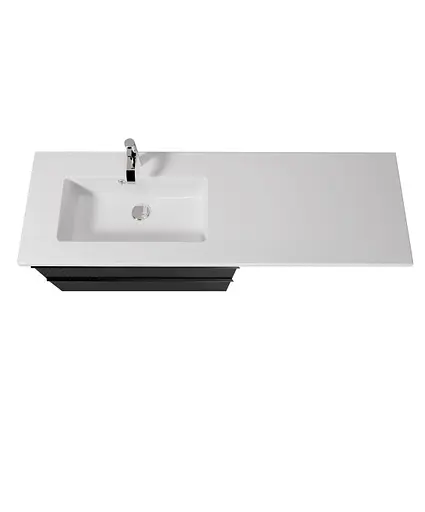 Тумба Мойдодир Rome 80-U Adam 140 L графіт з крилом над пральною машиною Графіт - фото 2