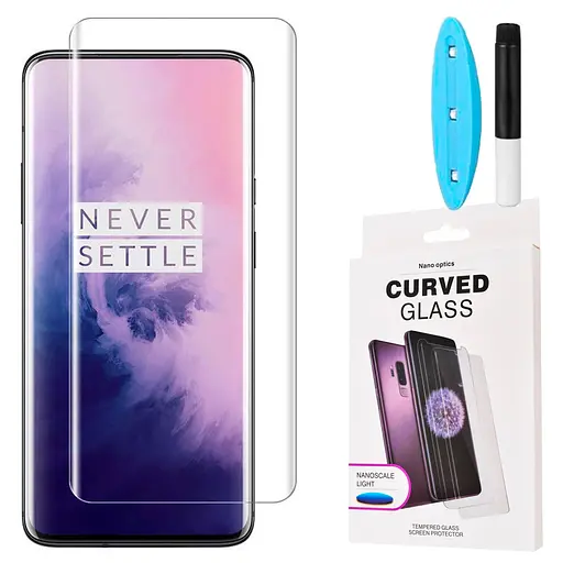 Захисне скло DK для OnePlus 7T Pro UV Curved 09218 clear 2 шт. - фото 3
