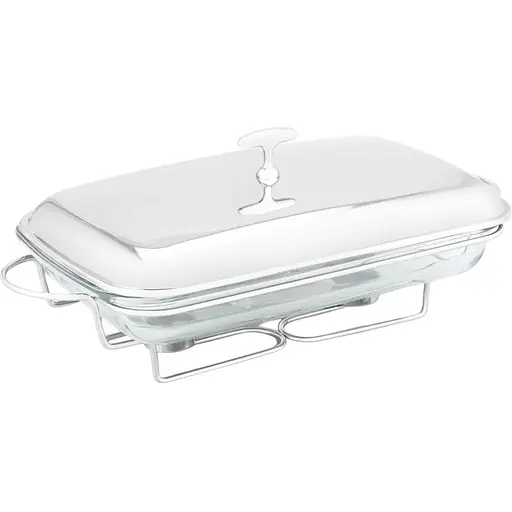 Мармит Edenberg прямоугольный из жаропрочного стекла и крышкой из нержавеющей стали 3 л (EB-1441)