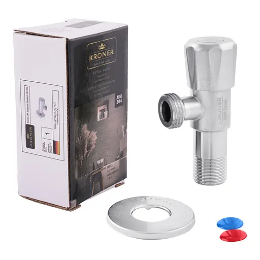 Кран приладовий Kroner KRP Edelstahl Klassisch - ESG101 1/2"х1/2" ЗЗ (CV022974) - фото 4