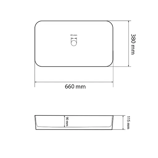 Умивальник VBI Vestone 65 білий накладний VBI-017002, Білий - фото 4