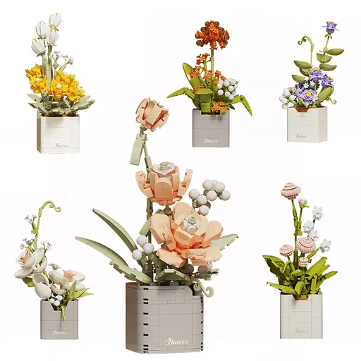 Конструктор Цветы, 21222, от 231 детали, (В ассортименте) - фото 3