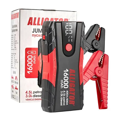 Пуско зарядное устройство (бустер) для авто Alligator JS840 Jump Starter 16000mAh + Power Bank - фото 2