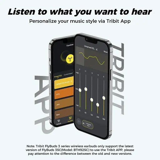 Бездротові навушники Tribit FlyBuds 3 TWS із зарядним кейсом на 2600 mAh чорні - фото 8