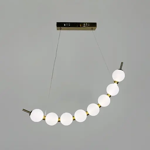 Світлодіодна дугова люстра PEARLIES на 8 білих кульок довжиною 66 см | Line F | Арт. SG45-660 AB - фото 3