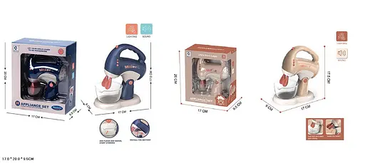 Миксер YH129-6S/6C на батарейках, свет, звук, в коробке (6982005400624) Бежевый - фото 3
