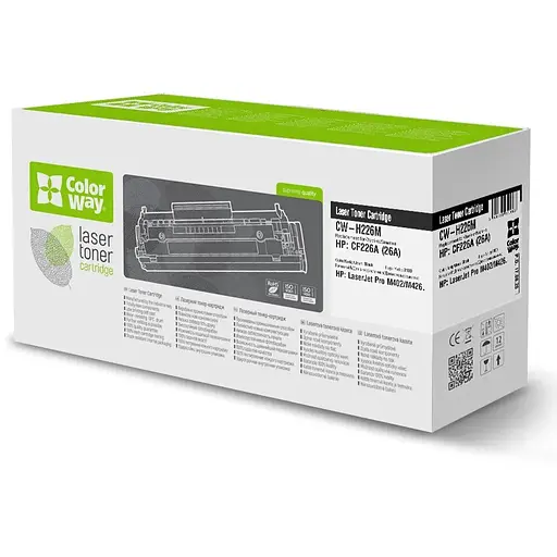 Картридж HP 26A (CF226A), Black, LJ Pro M402/M426, 3100 стор, ColorWay (CW-H226M)