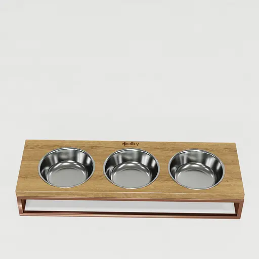 Hollky Base Bar — три миски на підставці (3 × 0,45 л) - фото 2