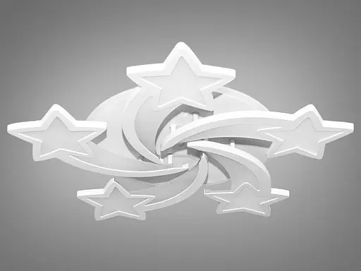 Цікава світлодіодна люстра з пультом для дитячої кімнати, 85W, біла - фото 3