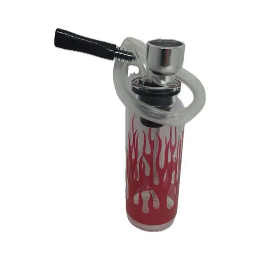 Трубка курильна скляна №HL-232 Вогонь Red (15297)