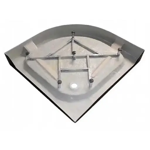 Поддон душевой низкий (полукруглый) WIZ 80х80х14 см. Акриловый с панелью и ножками - фото 6