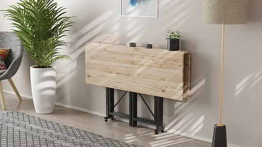 Стіл-книга трансформер Спайдер Ferrum-decor 750x1150x880 Чорний метал ДСП Дуб Сан-Марино 16 мм (FRD-105089) - фото 8