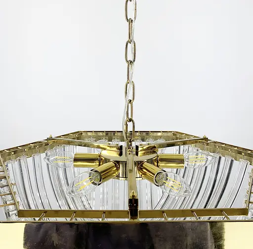 Люстра Murano у золотому каркасі Line.F Діаметр 50см - фото 4