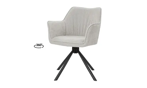 Стілець Еріка з обертовим механізмом світло-сірий