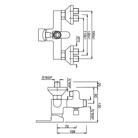 Змішувач для душа Jaquar Fusion FUS-CHR-29145 Хром - фото 2