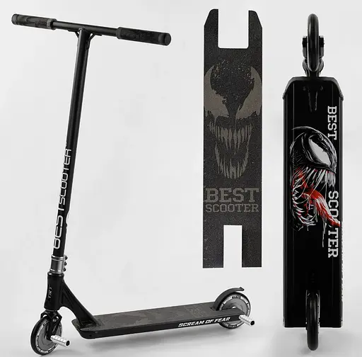 Самокат трюковий Best Scooter 69х12.5х93 см Чорно-білий 000231443 - фото 5