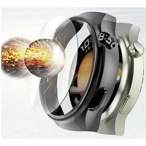 Чохол-бампер DK Пластик Gloss + плівка для Huawei Watch 4 Pro (black) - фото 2