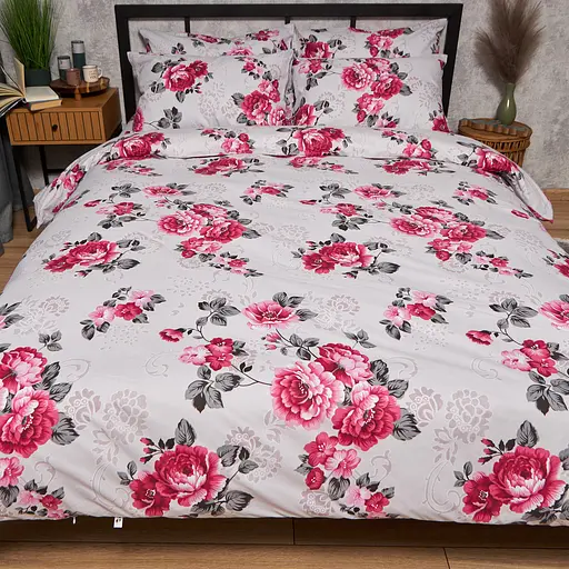 Комплект постільної білизни Moon&Star Бязь Gold Люкс Rose Whisper Сімейні 160х220х2 наволочки 4х70х70 - фото 2