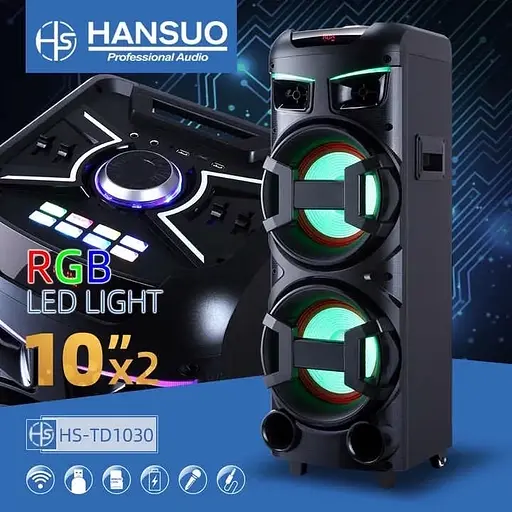 Профессиональная колонка Hansuo HS-TD1030 аудиосистема X2 Super Bass - фото 7