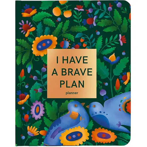 Блокнот для планирования Orner I have a brave plan цветы зеленый - фото 1