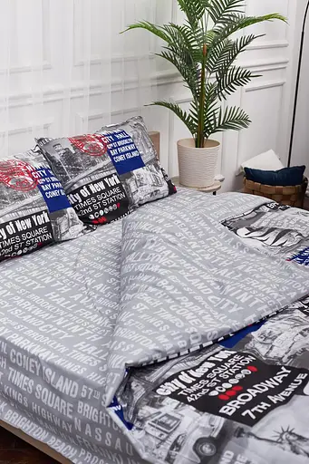 Комплект постільної білизни Moon&Star полуторний 143х210 наволочки 2х40х60 New York Бязь Gold Люкс - фото 3