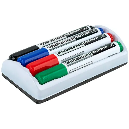 Набор маркеров Axent Whiteboard D2800, 4 шт., магнитный держатель-губка (D2800-80)