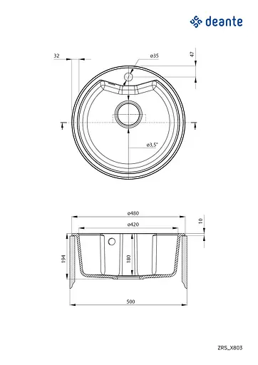 Мойка кухонная Deante Solis ZRS_2803 - фото 6